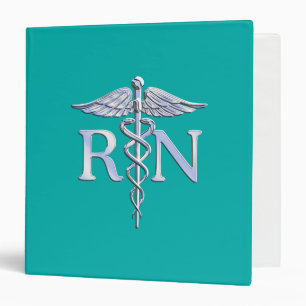 Classeur Caducée élégant de RN d'infirmier autorisé sur la