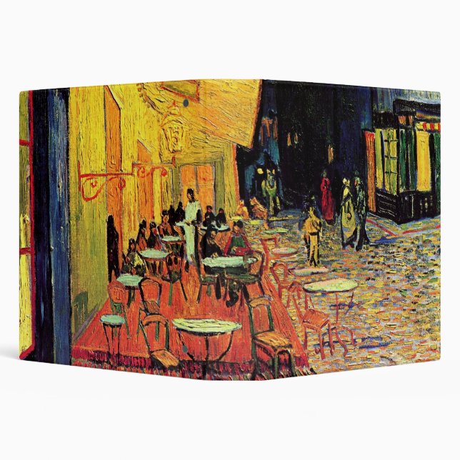Classeur Café Terrasse à la nuit par Vincent van Gogh (Arrière-plan)