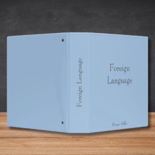 Classeur Cahier d'apprentissage des langues Bleu apaisant