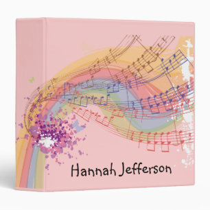 Classeur Cahier de musique personnalisé par chanteur de
