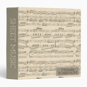 Classeur Cahier de partitions de musique antique personnali