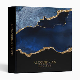 Classeur Cahier de recettes personnalisé avec paillettes de