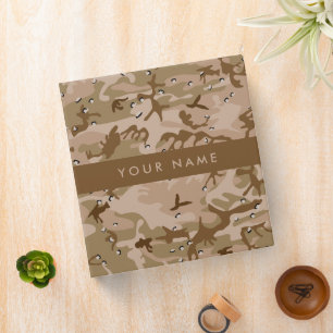 Classeur Cailloux de camouflage du désert, Votre nom, Perso