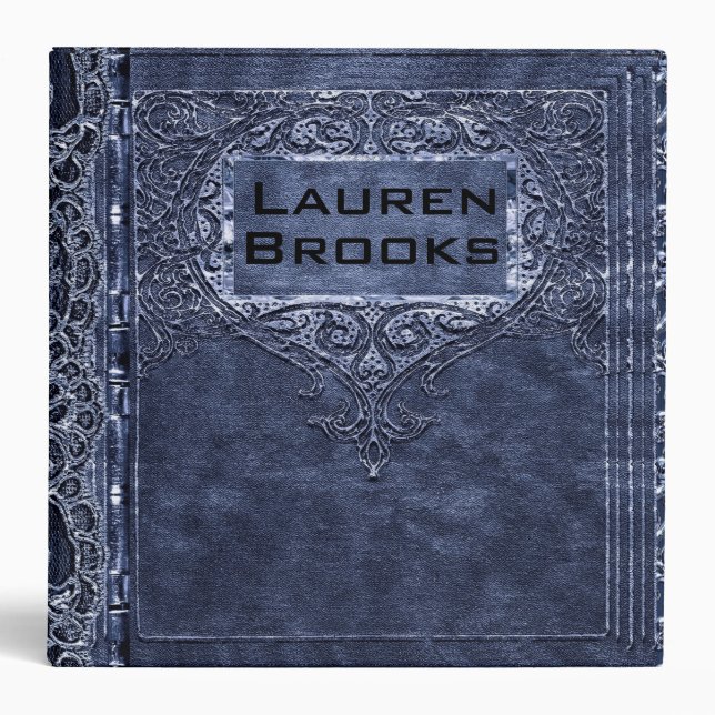 Classeur Calabre Bonne Ancien Style Livre Monogramme (Devant)