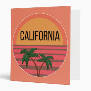Classeur California Cute Design Idées Cadeau Coucher de sol