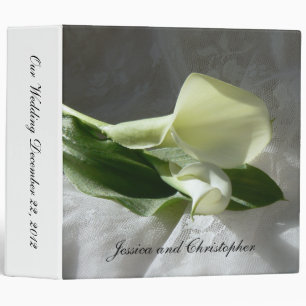 Classeur Calla Lilies sur le Mariage de dentelle blanche