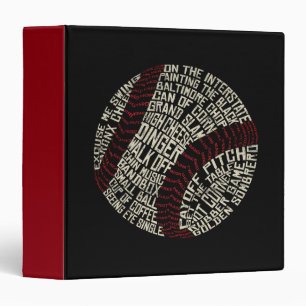 Classeur Calligramme des mots de baseball