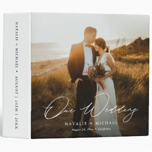 Classeur Calligraphie moderne élégante Photo de mariage per