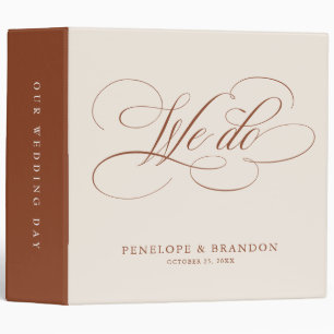 Classeur Calligraphie moderne mariage en terre cuite intemp