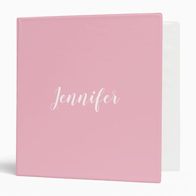 Classeur Calligraphie personnalisée Jennifer Nom Design Ros (Devant/Intérieur)