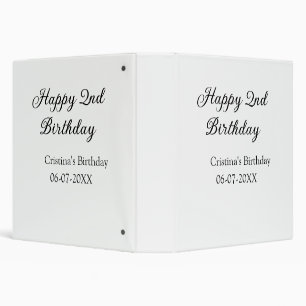 Classeur calligraphie simple minimum heureux 2e anniversair