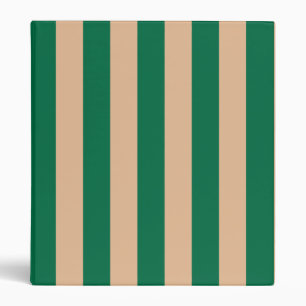 Classeur Camel Beige & Classic Green Stripe