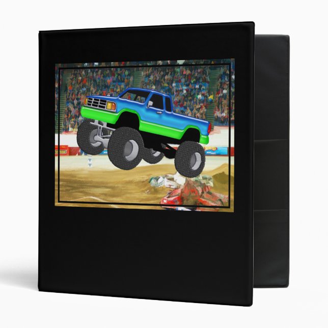 Classeur Camion de monstre merveilleux dans l'arène (Devant/intérieur)