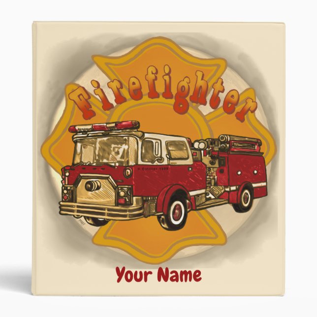Classeur Camion de pompiers à croix de Malte (Devant)