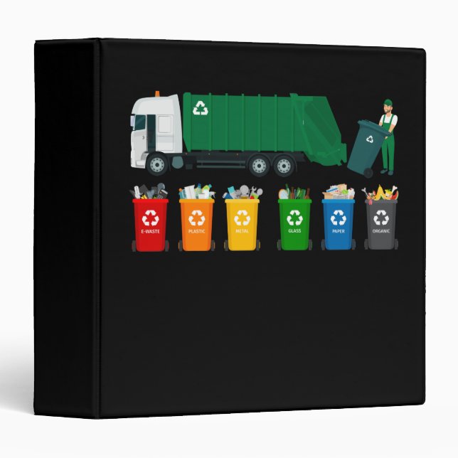 Classeur Camion de recyclage (Devant/Côté)