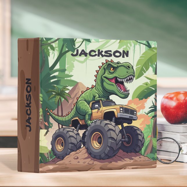Classeur Camion Dinosaur Monster sur mesure Retour à l'écol (Créateur téléchargé)