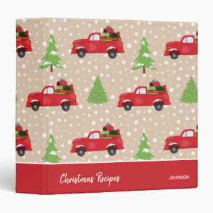 Classeur Camion Vintage de vacances Joyeux Noël Recette
