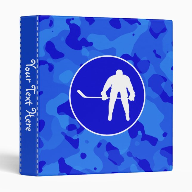 Classeur Camo Bleu ; Hockey Camouflage (Devant/Côté)