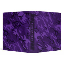 Classeur Camo violet foncé avec titre personnalisé