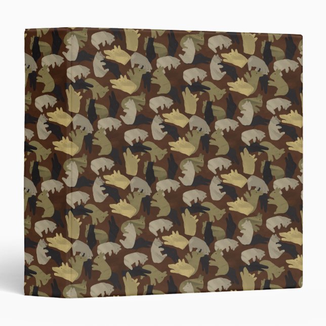 Classeur Camouflage animal Silhouette Brown (Devant/Côté)