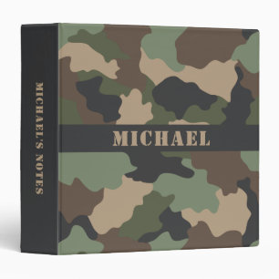 Classeur Camouflage Camo Militaire Kaki Vert Tan Monogramme