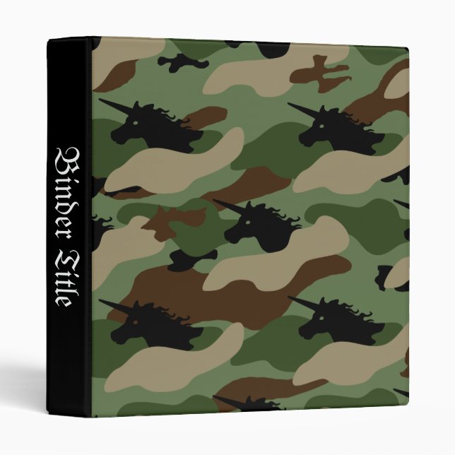 Classeur Camouflage de licorne (Devant/Côté)