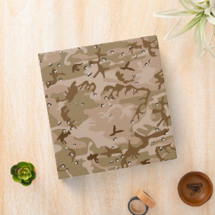 Classeur Camouflage Désert Avec Galets, Militaire, Armée