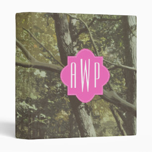 Classeur Camouflage + Monogramme rose