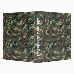 Classeur Camouflage Woodland Motif militaire