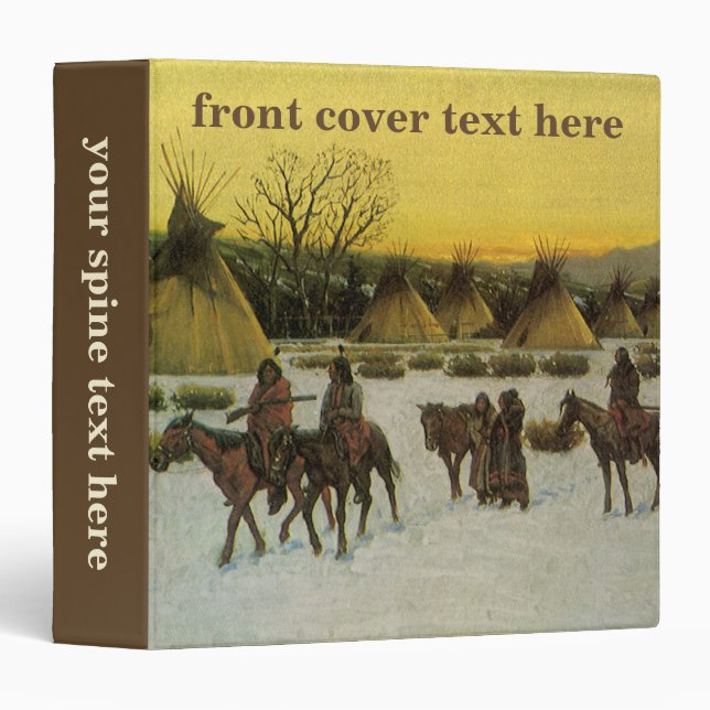 Classeur Camp de Sioux à Wounded Knee par John Hauser (Devant/Côté)