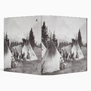 Classeur Camp de Teepee de Natif américain, Montana, c.190