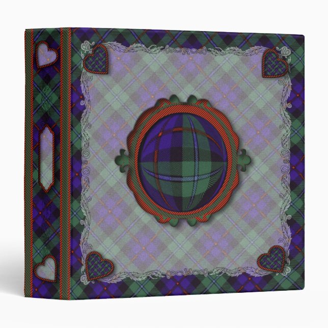 Classeur Campbell de tartan écossais de clan de Cawdor - (Devant/Côté)