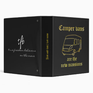 Classeur Camper Vans New Mansions Gold 1.5" Pers.