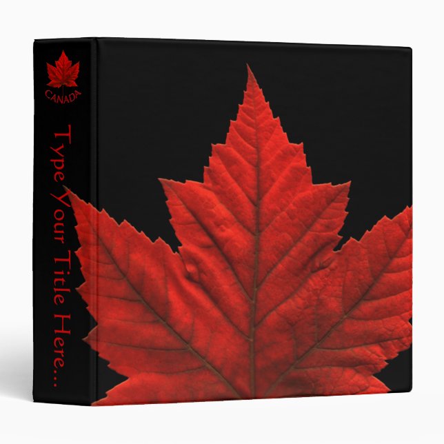 Classeur Canada Custom Canada Souvenir Classeur Al (Devant/Côté)