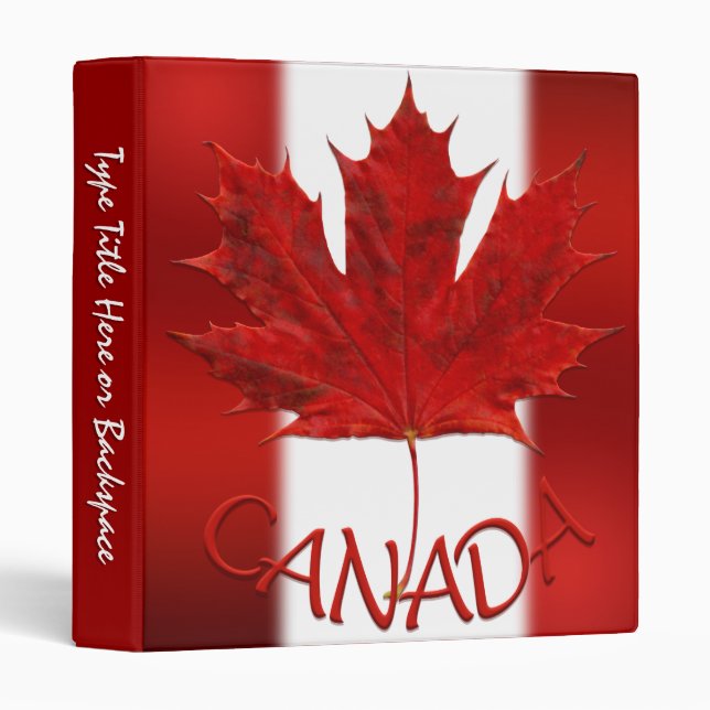 Classeur Canada Custom Canada Souvenir Classeur Al (Devant/Côté)