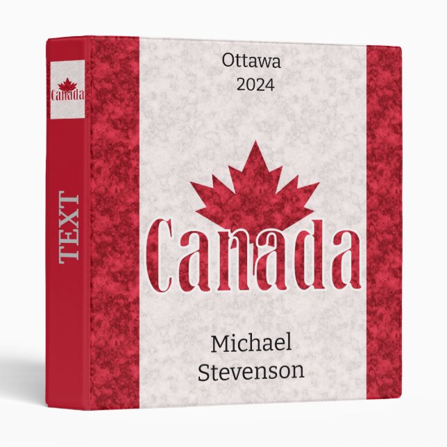 Classeur Canada, douche drapeau (Devant/Côté)