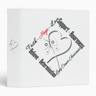 Classeur Cancer du poumon Faith Hope Love Butterfly Classeu