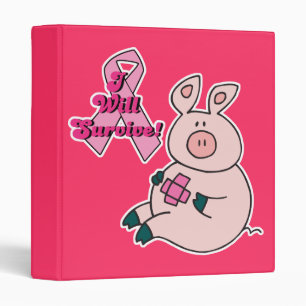 Classeur Cancer du sein Survivre Sensibilisation Cochon