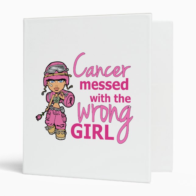 Classeur Cancer Mis Au Courant Avec La Malheureuse Fille 2  (Devant/intérieur)