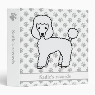 Classeur Caniche jouet blanc Chien de dessin animé mignon &