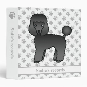 Classeur Caniche jouet noir Chien de dessin animé mignon &