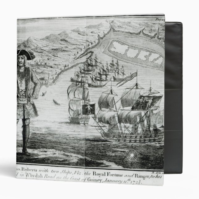 Classeur Capitaine Bartholomew Roberts avec deux bateaux (Devant/Intérieur)