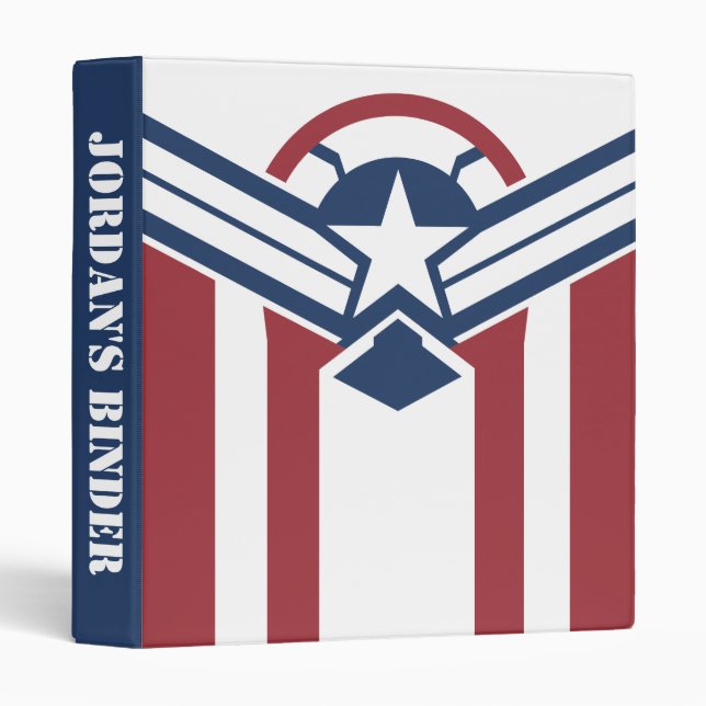 Classeur Captain America Stars & Stripes (Devant/Côté)