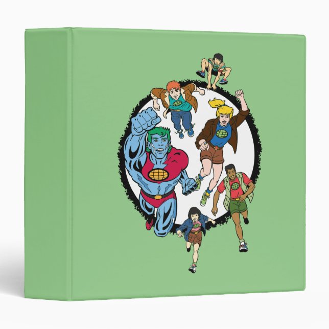 Classeur Captain Planet et les Planétètres Cercle Graphic (Devant/Côté)