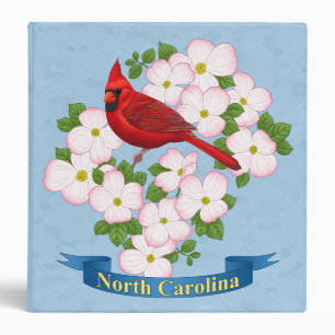 Classeur Cardinal d'État de Caroline du Nord Oiseau Dogwood