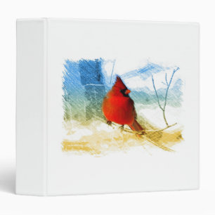 Classeur Cardinal rouge de Noël primitif de pays occidenta