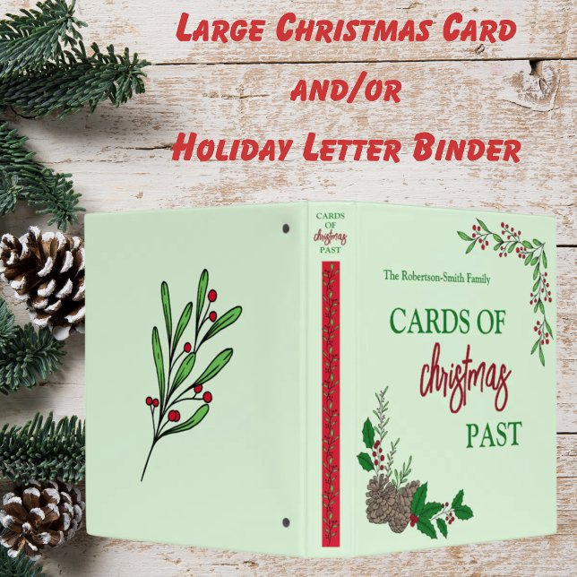 Classeur Cards of Christmas Past Personalized Large Binder (Créateur téléchargé)