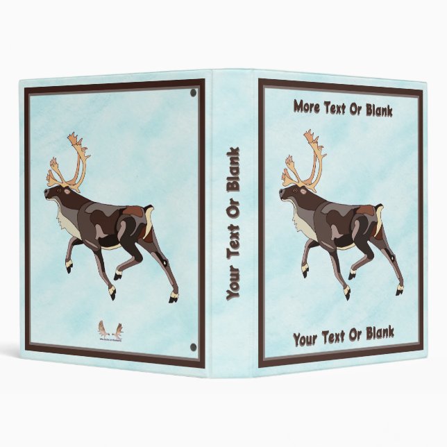 Classeur Caribou/Reindeer d'art populaire (Arrière-plan)