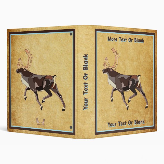 Classeur Caribou/Reindeer d'art populaire (Arrière-plan)