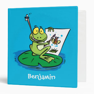 Classeur Caricature amusante de grenouille verte